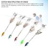 5 Pcs Fishing Rigs Lures Stainless Steel Rustproof High Flexibility Umbrella Fishing Rig Kit for Bass