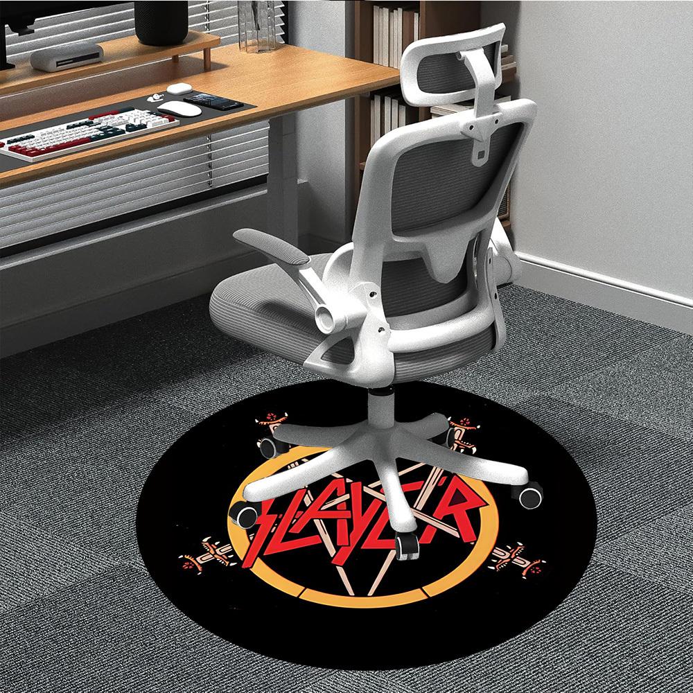 

1PC Slayer Music Office Round Area Rug, Indoor Mat Suitable For Office, Under Office Chairs Bedroom Living Room Home Decor DT1212103 80cm by 80cm