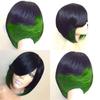 Elegant Short Mix Color Hair Wig With Natural Straight Synthetic Hair For Cosplay