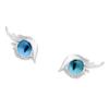 2Pcs Simple Angel Feather- Wings Cat Eye Earrings Female Ins Popular All-match Hip-hop Street Earrings for Birthday Gift