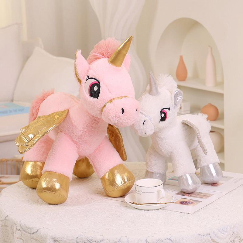 Unicorn Winged Plush Toy Animal Stuffed Doll Bedroom Decoration Kids Gift Cute