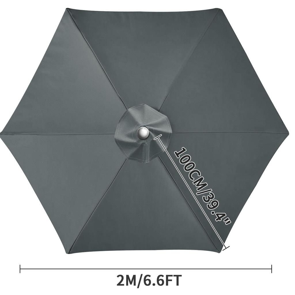 Waterproof Replacement Umbrella Cloth 2/3M Patio Parasol Cover UV-Anti Canopy Cover Replacement Parasol Cover for Balcony Garden