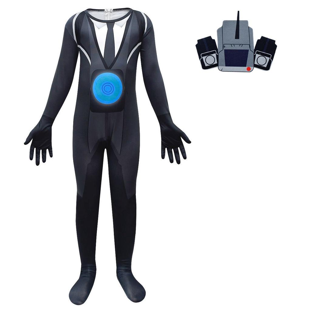 New Arrival Cartoon Tv Toilet Man Cosplay Bodysuit For Kids 4713