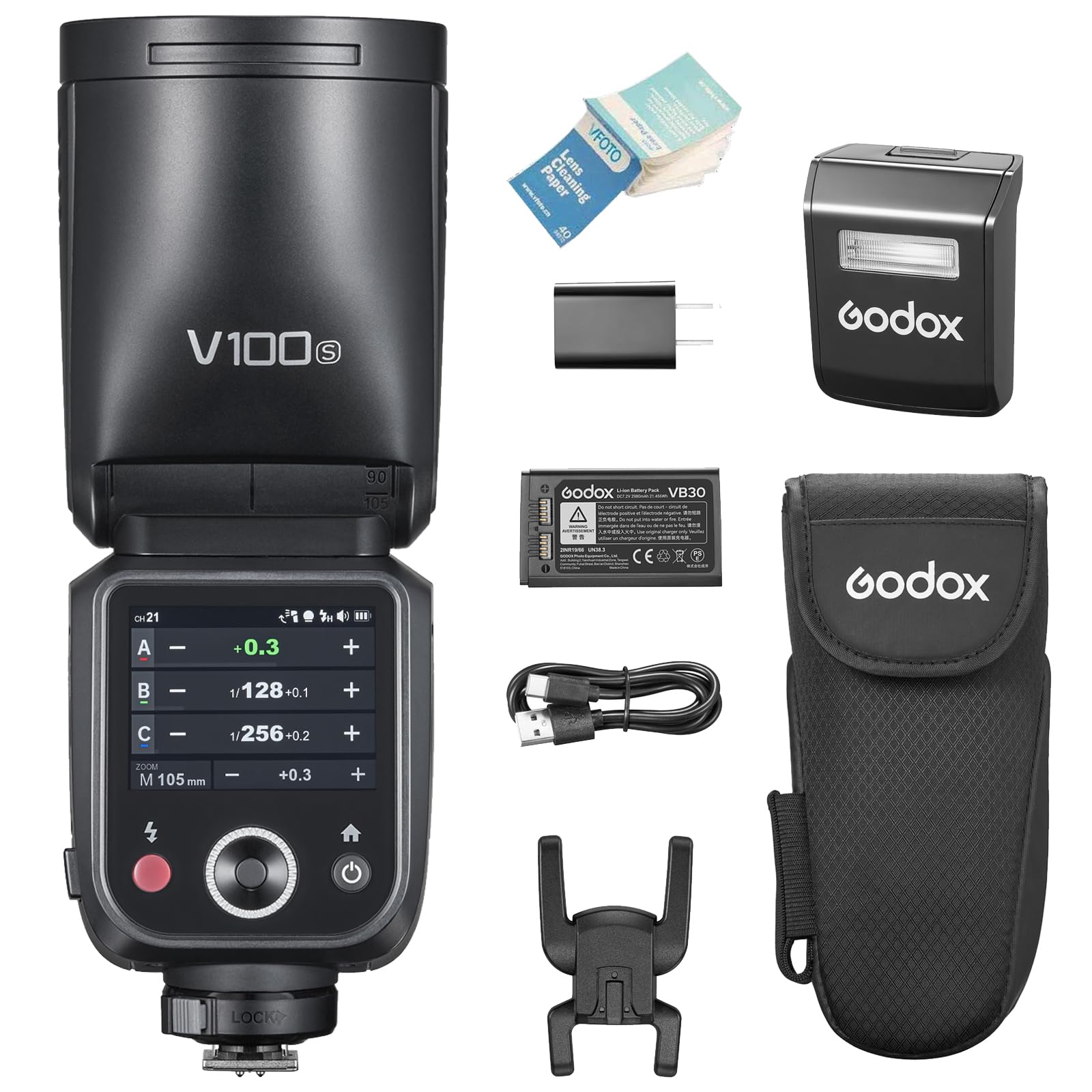 

Авторизований GODOX V100S Сенсорний Екран Спалах Стробоскоп Сумісний з Sony 100Втс TTL HSS Високошвидкісна Синхронізація Бездротовий Кругла Головка Знімний Зовнішній Спалах