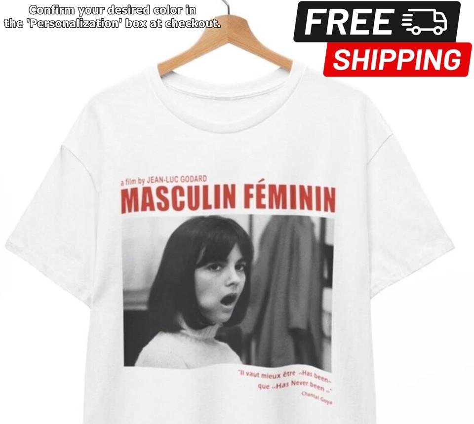 Masculin Feminin Tshirt Jean Luc Godard film Movie cult shirt Unisex Tee Unisex T-Shirt XL