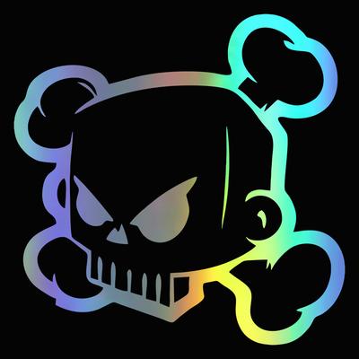 G211 15*15CM Angry Cartoon Character Avatar Ken Block Skull Personality Car Stickers for Window Body Decoration Decal