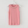 Women Summer New Round Neck Beading Tank Tops Elegant Slim Fit Knitted Casual Base Female Sleeveless Tanks Vest Simple Sweet Fashion Lady Camis 3115