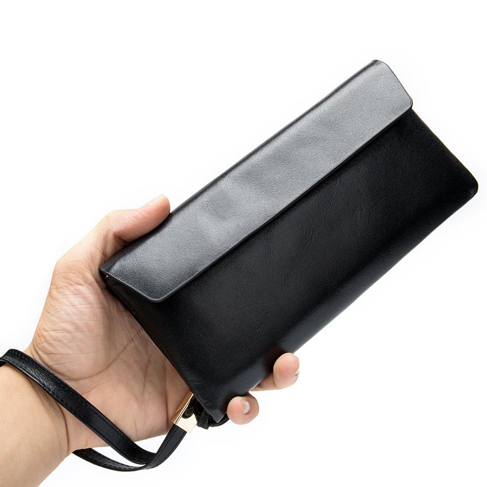 MVA Luxury Wallet Men Genuine Leather Purse For Male Coins Long Wallets Thin Purses Leather Female Money Pockets 8805