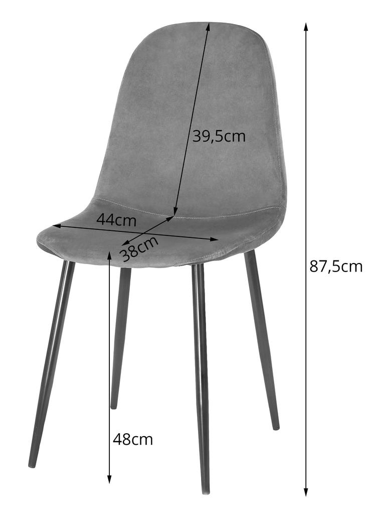 COMO chair - beige velvet x 2