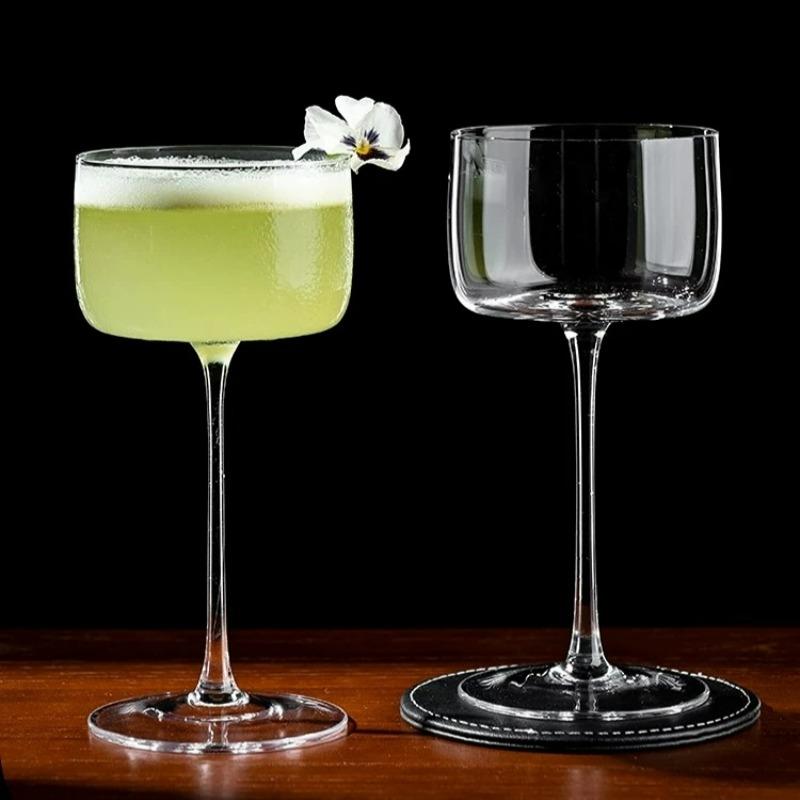 Creative Cocktail Glasses Cups,Square Martini Glass Cup,Thin Margarita Glasses Cup,Glass Goblet,Bar Kitchen Accessories