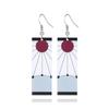 1 Paar Kamado Tanjirou Ohrringe Japanischer Anime Dämon Slayer Eardrop Cosplay Prop Cartoon Schmuck für Männer Frauen