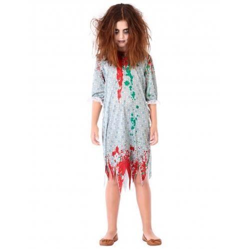 Déguisement Zombie Chemise De Nuit Fille - Marque Inconnue - Vert - Intérieur - Âge: 99 Ans