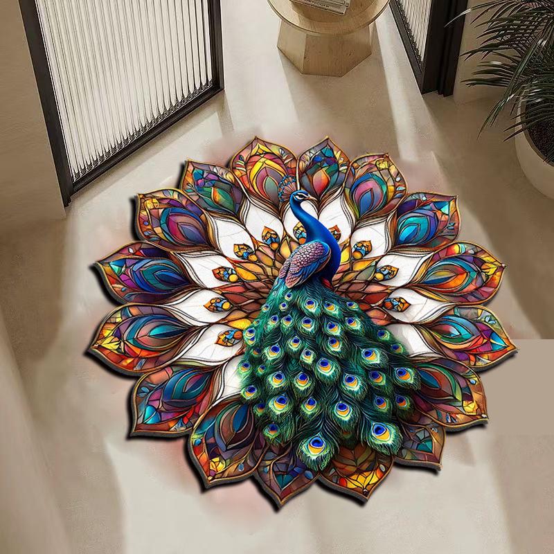 3D Floral Diatomaceous Earth Absorbent Non-Slip Floor Mat for Bathroom, Entrance, Sofa, Bedroom.