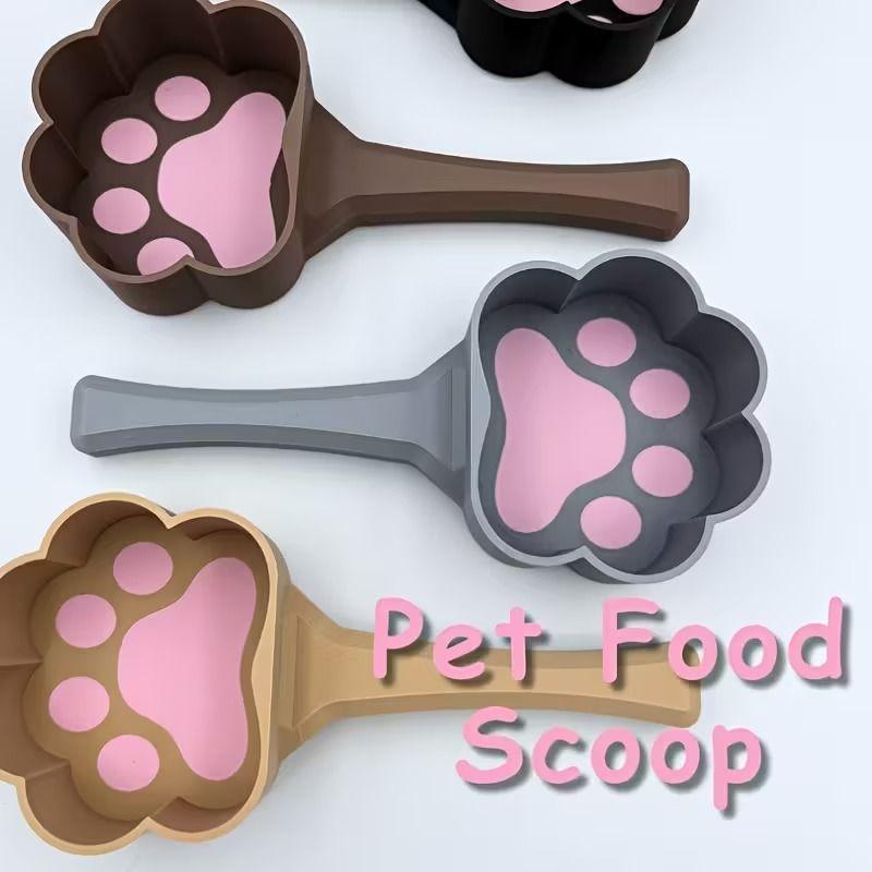 Cute Paw Shaped Pet Food Scoop Plastic Feeding Tool for Cat & Dog Dedicated Home Pet Supplies Organizer Scoop Tools Pet Supplies