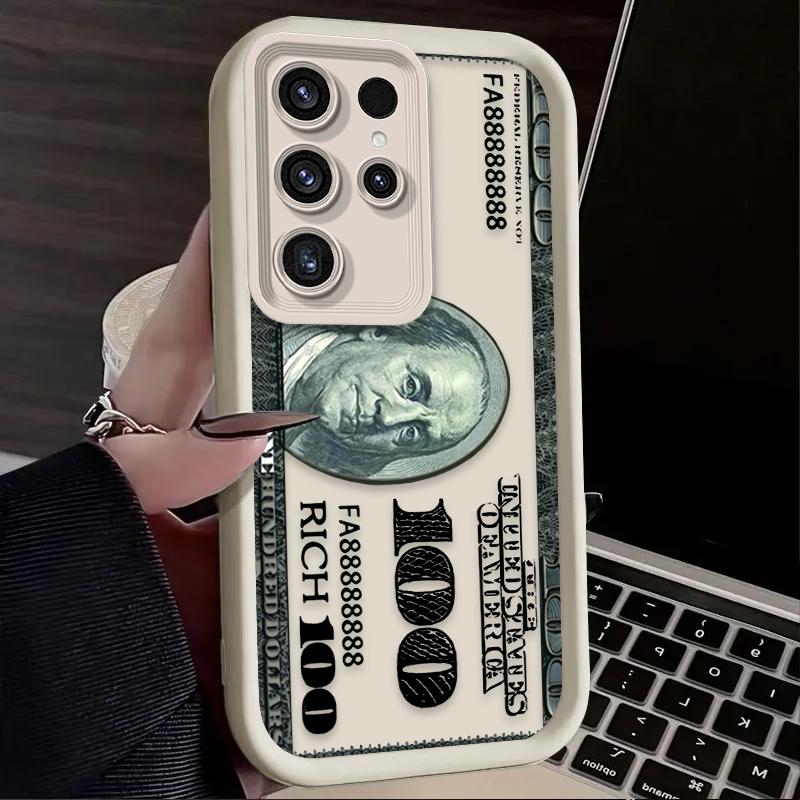 USD Dollar Popular Silicone Soft Phone Case For Samsung Galaxy S25 S24 S23 Ultra S22 S21 Plus FE A55 A54 A35 A15 5G Cover