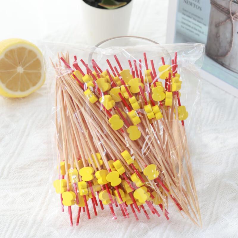 ZISIZ Disposable Red-Head Bamboo Skewers