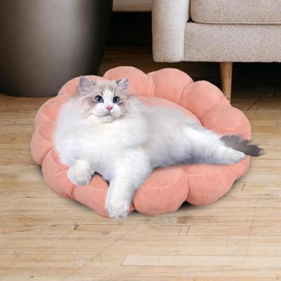 Flower Cat Bed Pet Sleeping Pad Machine Washable Non Slip Small Dog Soft Nesting for