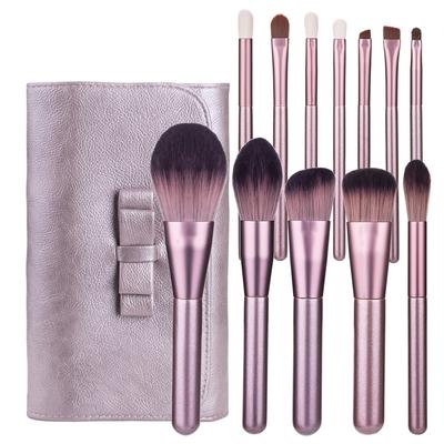 Juego de brochas de maquillaje de alta calidad, 12 Uds., mezcla de bases, colorete en polvo para la cara, sombra de ojos, brocha de maquillaje con bolsa de cuero