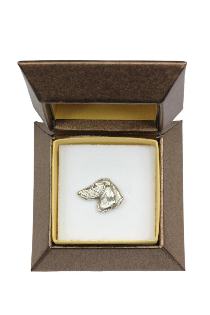 Dachshund I - Broche de cachorro em caixa de presente, alfinete elegante, pin de lapela para jaqueta da marca Art-Dog