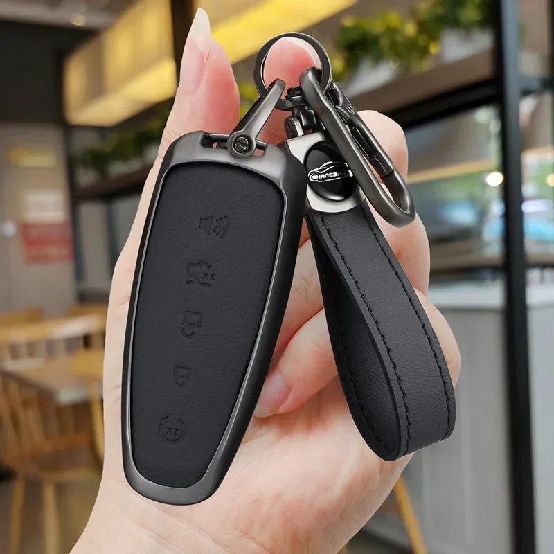 Zinc Alloy Car Key Case Cover For Ford Escape Focus C Max Kuga Edge Explorer Taurus Keyring Remote Control 5 Button Protection