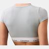 Calvin Klein Kurzer weicher Rundhals-T-Shirt-BH Damenunterwäsche QF7213-SRB