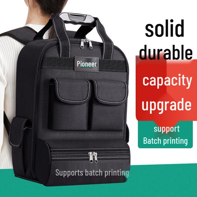 Rainproof Multifunctional Oxford Cloth Double Shoulder Tool Bag Set for Electricians, Fishing, and Woodworking