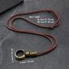 Fashionable Metal Letter Ring Leather Necklace For Women Adjustable Suede Cord Sturdy Alloy Jewelry Gift