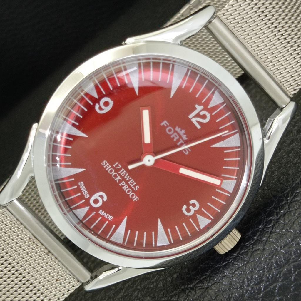 

ВИНТАЖНЫЕ ШВЕЙЦАРСКИЕ МУЖСКИЕ ЧАСЫ С РУЧНЫМ ЗАВОДОМ, С ОТРЕСТАВРИРОВАННЫМ ЦИФЕРБЛАТОМ КРАСНОГО ЦВЕТА a701020-5 R205a-a701020