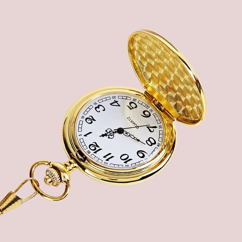 

Большое золотое двухстороннее зеркало, модель карманных часов 8885