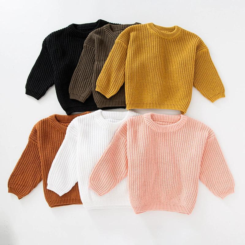 Autumn New Baby Boys Girls Clothes Baby Sweater Toddler Knit Sweater Newborn Knitwear Long Sleeve Cotton Baby Pullover Tops