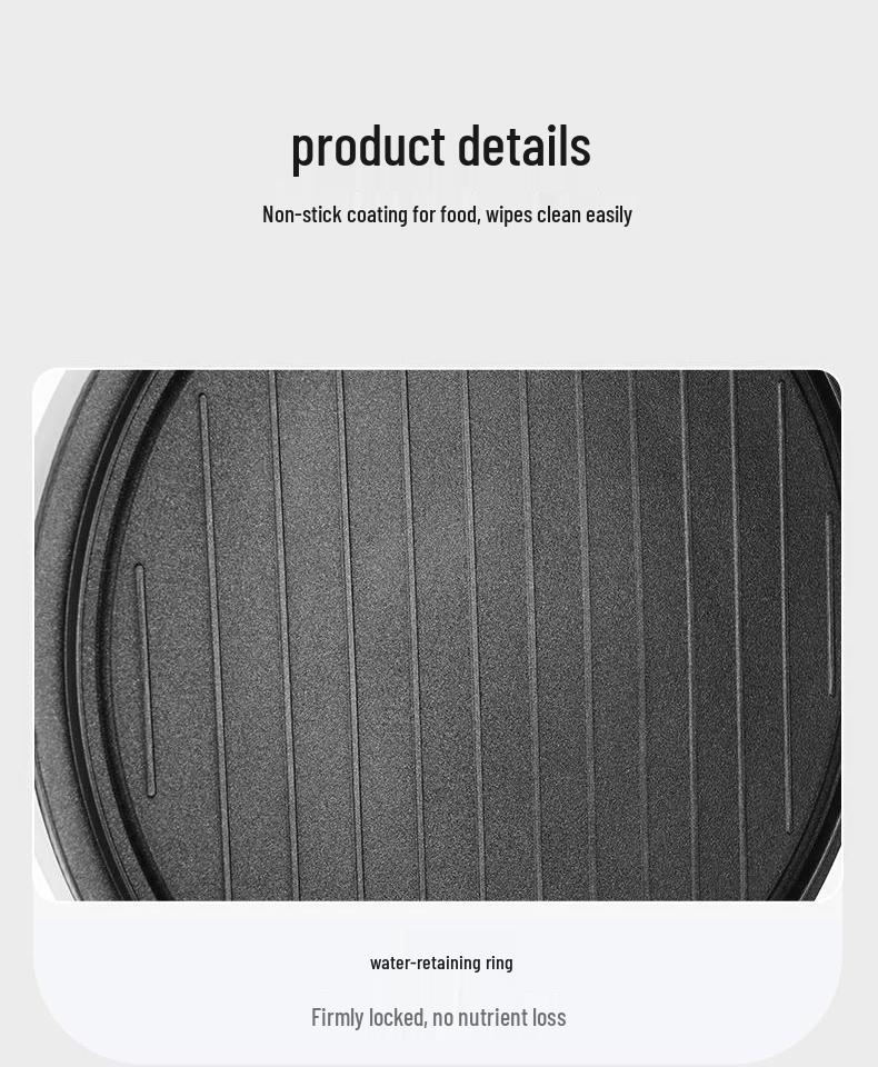 Multi-Functional Electric Griddle with Timer, Non-Stick Pancake Pan, Large Capacity, Double-Sided Heating