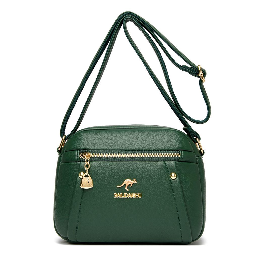 Soft Leather Women's Bag Crossbody Small Bag Waist Bag New Fashion Women's Retro Shoulder Bag Middle-aged Mother Bag