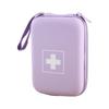 Portable Large Capacity Travel Storage Bag Lightweight PU Small Medicine Bag Divided Interior Waterproof Pill Organizer Bag