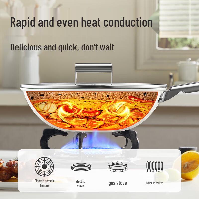 COOKER KING 30cm Uncoated Carbon Steel Wok