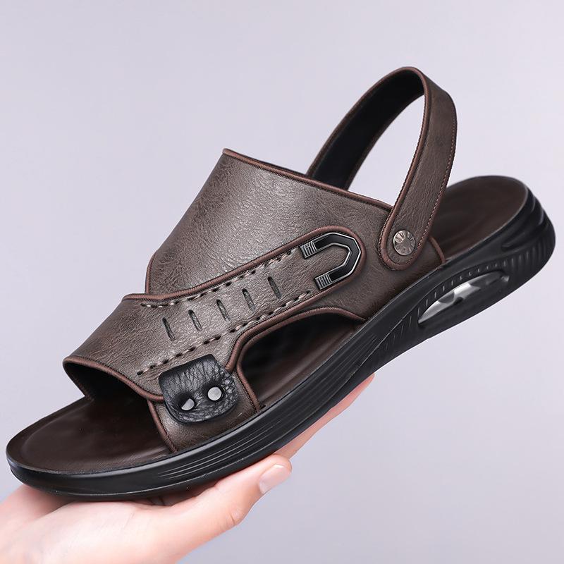 

Men s sandals summer new breathable outer wear casual soft-soled beach sandals fashion versatile beach shoes men 38