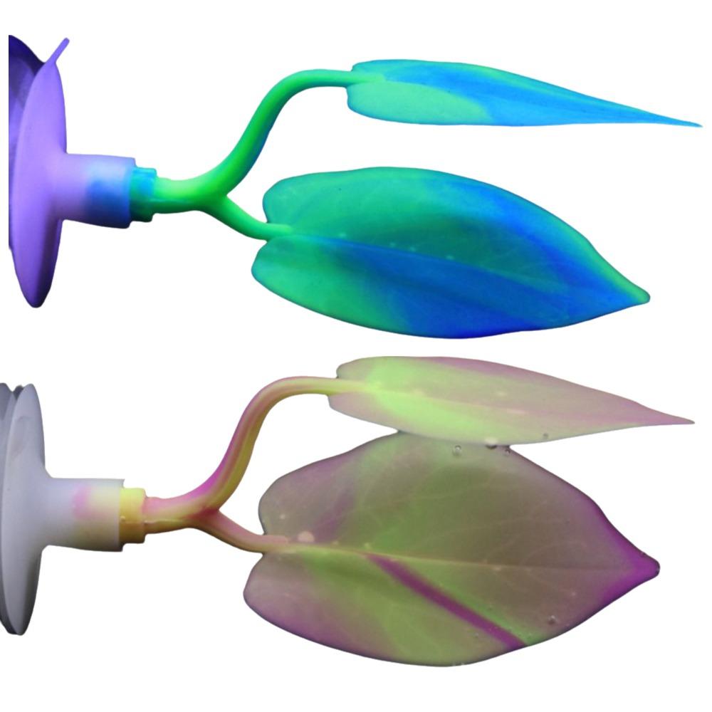 

Silicone Floating Leaf Hammock Double Layer Betta Spawning Bed Fish Leaf Hideout Landscaping Style A