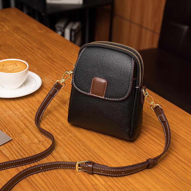 2025 Key Commuter Winter New Multi-layer Coin Women's Bag Contrasting Korean Versatile Large-Capacity One-Shoulder Crossbody Bag