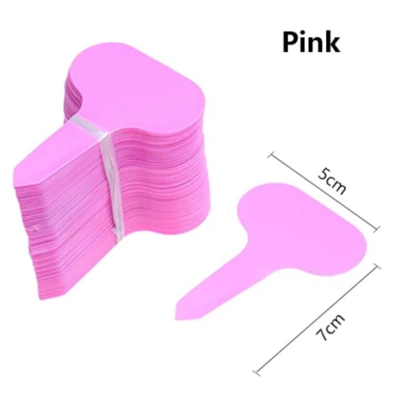 

садовые этикетки, классификация растений, сортировочный знак, бирка для билетов, пластиковая доска для письма, вилка для карты, красочные 100pcs розовый