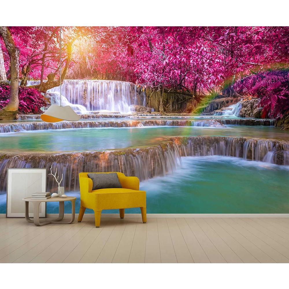

Forest Waterfall Wall Mural Nature Scenery Mural For Bedroom Living Room Wallpaper 200 cm(W) x 140 cm(H)