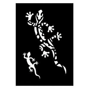 Pochoir Salamandre - Ki Sign - 7x10 cm - Adhésif - Repositionnable - Réutilisable