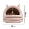 Cat Winter Warm Bed Sleeping Elk Design with Ball Universal Cartoon Semi Enclosed Pet