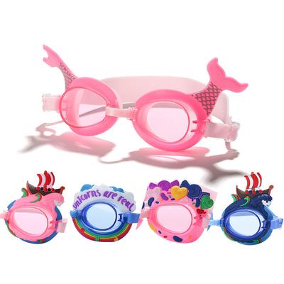 Kids Children Cute Cartoon Swim Goggles Swimming Pool Waterproof Anti Fog Glasses Water Sport Diving Surfing Eyewear W/ Earplugs