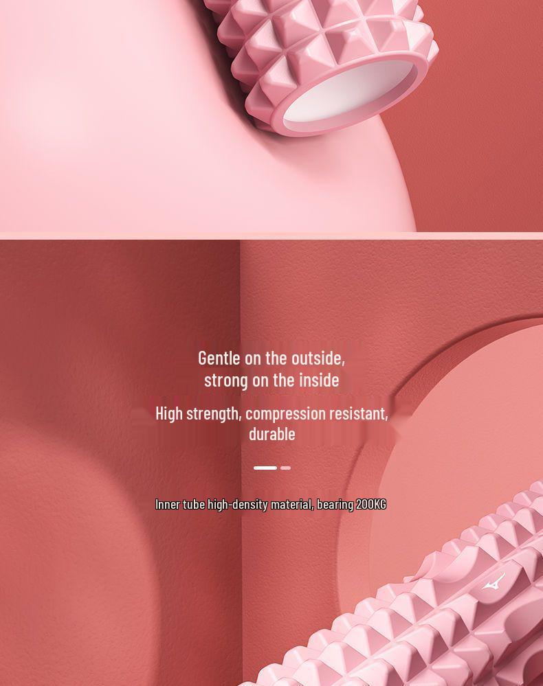 Beginners Foam Roller & Wolf Tooth Massage Stick for Muscle Relaxation, Non-Leg Slimming, and Fascia Fitness Yoga