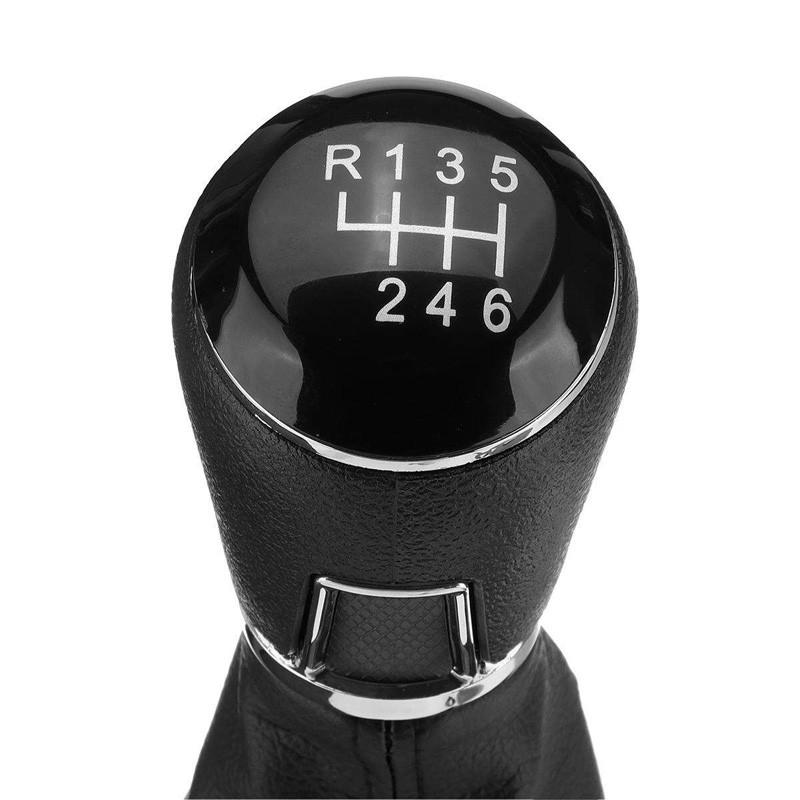 Car Accessories 6 Speed Gear Shift Knob Gear Stick Gaiter Boot for VW Touran 2003-2015/Caddy III 03.2004-05.2015