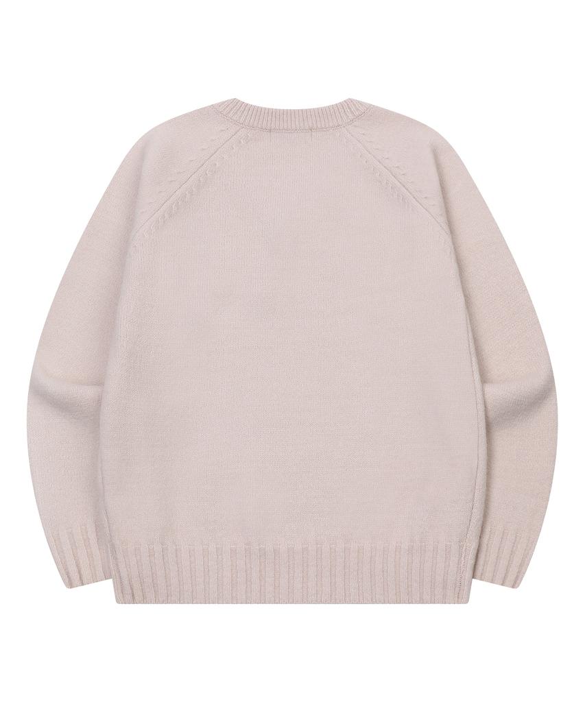 Mucent Noir Raglan V-Neck Knit (3 Colors)