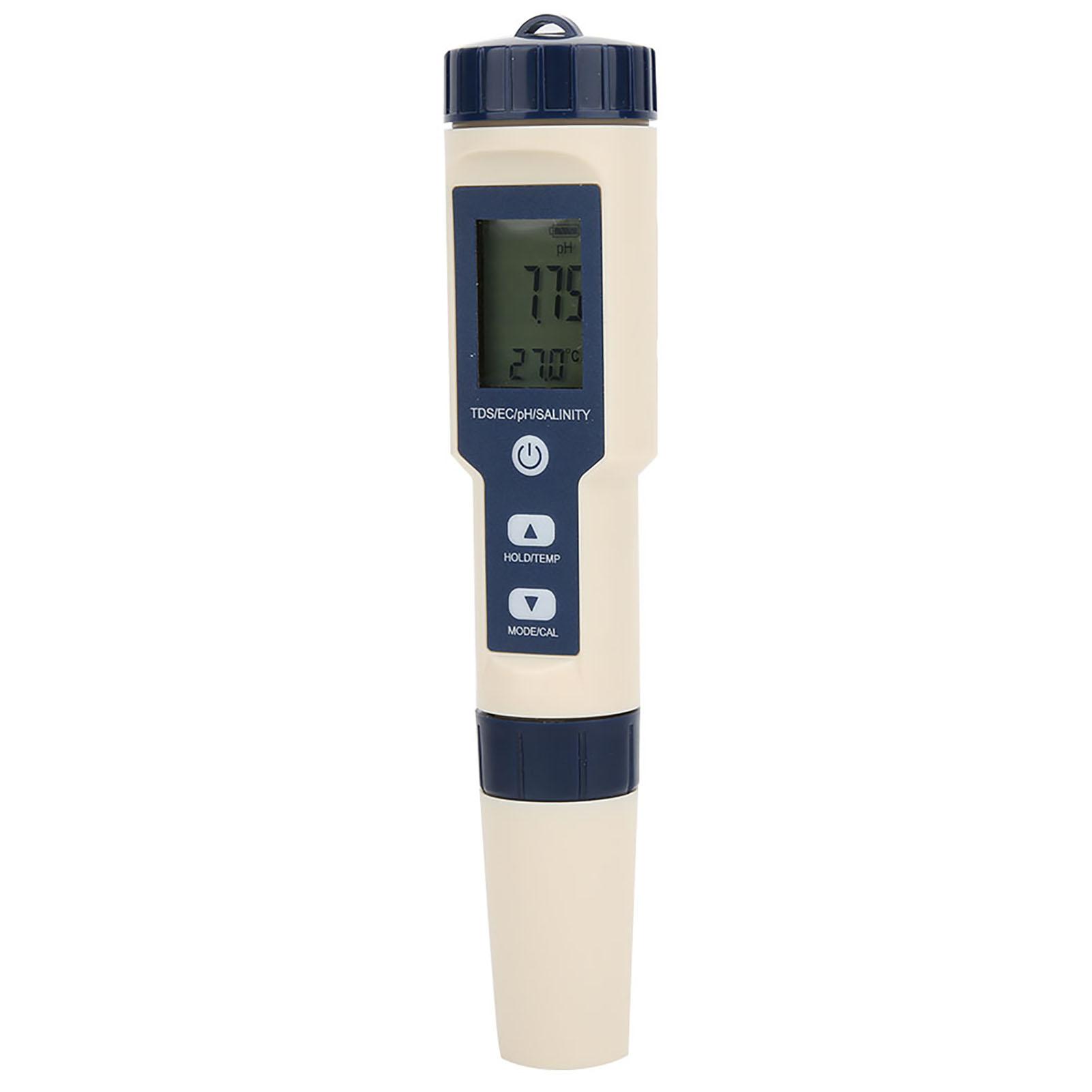 

EZ 9909 5 in 1 Function Water Quality Testing Meter PH Salinity TDS EC Tester with Backlight