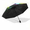 St. Patrick's Day Hat with and Clover DesignUmbrella, Portable 3-Fold Compact Umbrella for Men & Women Gift