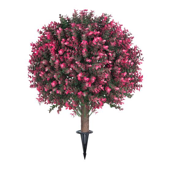 

1/2 шт. Искусственная роза, самшит, топиарий, шарообразное дерево с колышком, устойчивое к ультрафиолетовому излучению, искусственная зелень, кустарники, открытый сад, крыльцо, патио, искусственные растения из самшита, куст 1pc