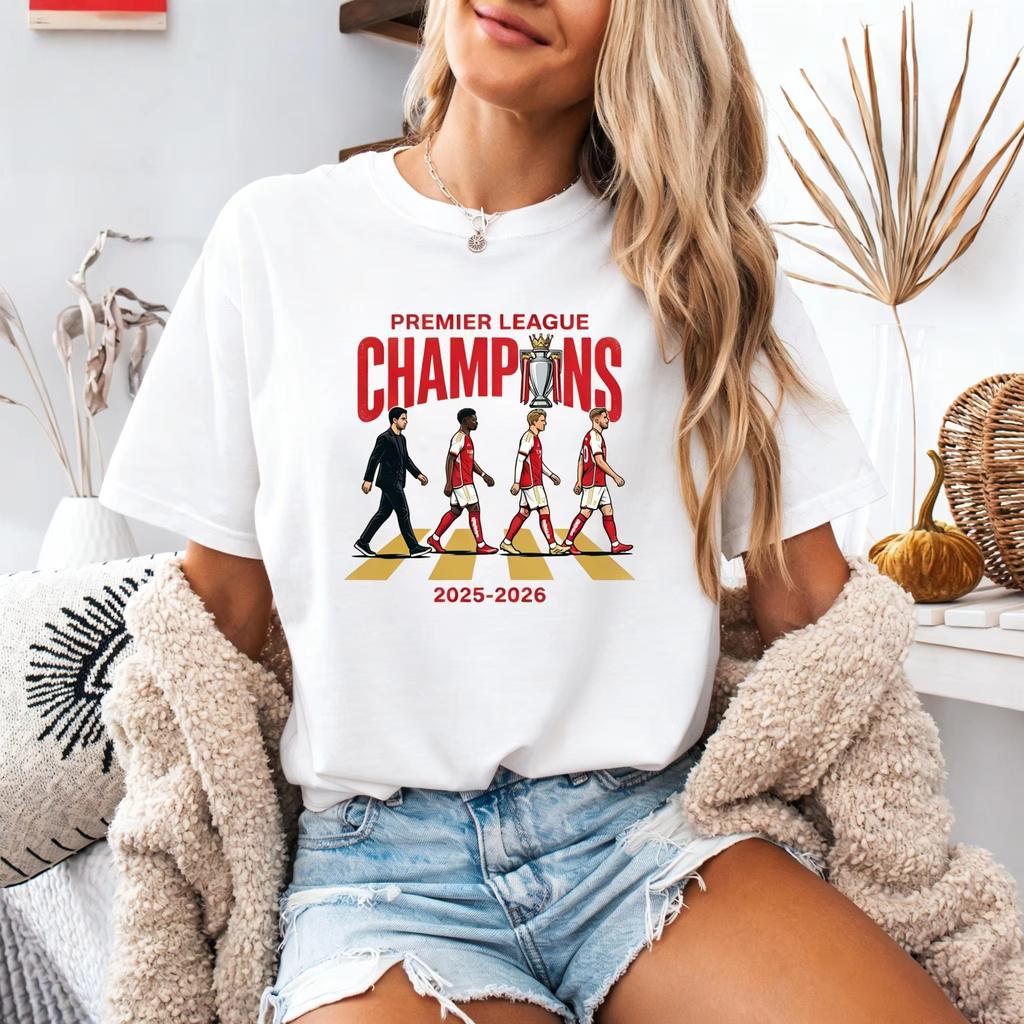 Arsenal Champions Shirt Emirates Stadium Football Cotton Tshirt 2026 Summer Unisexs Unisexs Streetweaar Y2k Style