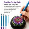 Kit di Strumenti per Dotting Mandala Set Completo per Dot Art con Stencil Pennelli & Strumenti per Artigianato Fai da Te Nail Art per Principianti e Avanzati